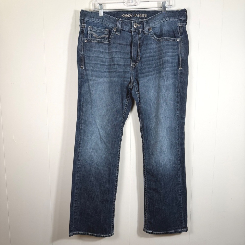 Cody James Jeans Mens 36x30 Blue Medium Wash Straight Leg Stretch Denim Western